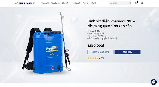 [DEMO] Bình xịt điện Presmax PM-20D