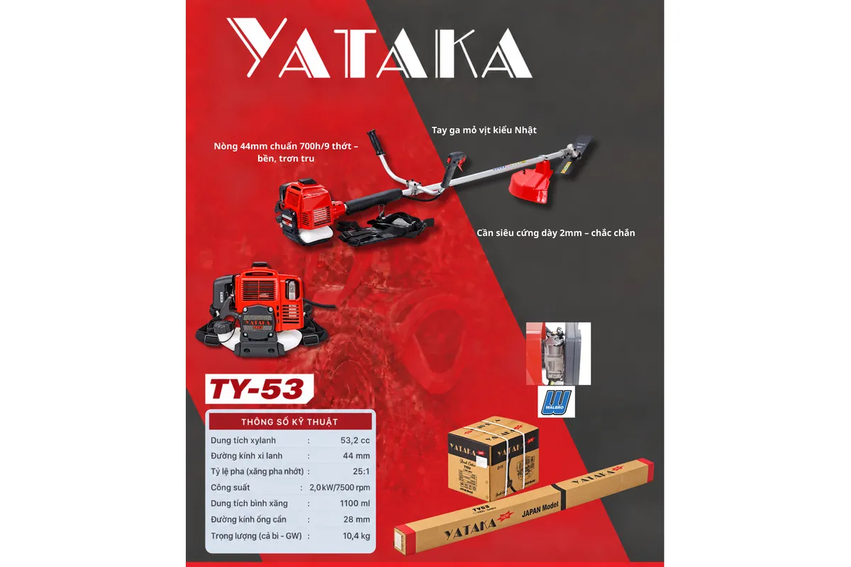 Máy cắt cỏ Yataka TY53 – poster thông số
